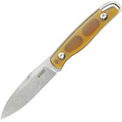 Kubey 357C Dust Devil Stonewash Fixed Blade Knife Ultem Handles