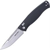 Real Steel 7851BS Pathfinder FFG Stonewash Crossbar Lock Knife Black Handles