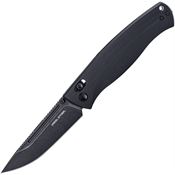 Real Steel 7851BB Pathfinder FFG Black Crossbar Lock Knife Black Handles