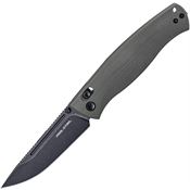 Real Steel 7851GB Pathfinder FFG Black Crossbar Lock Knife OD Green Handles