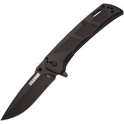 Blackhawk BB401BK Bunker Buster Black Linerlock Knife Black Handles