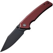 Civivi 230272 Tranquil Black Linerlock Knife Red Handles