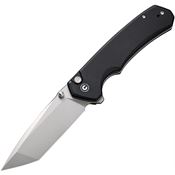 Civivi 19059C1 Brazen Stonewash Tanto Button Lock Knife Black Handles