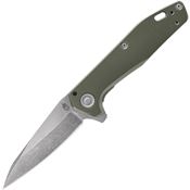 Gerber 4004 Fastball Stonewash Linerlock Knife Green Handles