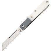 Bear & Son MWSB180 Modern Large Barlow Stonewash Knife White Bone Handles