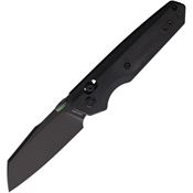 Vosteed A2703 Talarurus Black Stonewash Crossbar Lock Knife Black Handles