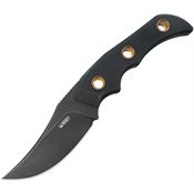 Kubey 375B Willumsen Black Stonewash Hunter Knife Black Handles