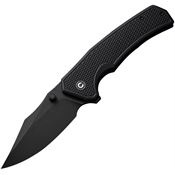 Civivi 23003D1 Vexillum Black Stonewash Linerlock Knife Black Handles