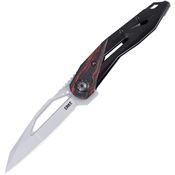 CRKT 5702 Nucleus Framelock Knife Black/Red Handles