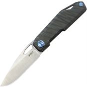 Kubey 340C Verijero Framelock Knife Ti Flame Handles