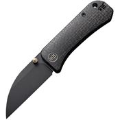 WE 19068J1 Banter Black Stonewash Wharncliffe Linerlock Knife Black Handles