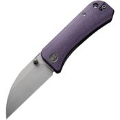 WE 19068J2 Banter Stonewash Wharncliffe Linerlock Knife Purple Handles