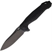 Brous 279 Bygones Acid Wash Linerlock Knife Black Handles