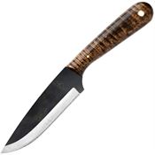 Pathfinder 306 PKS Survival Scandi Grind Fixed Blade Knife Curly Wood Handles