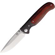 Cobratec TBRN Baron Linerlock Knife Brown Wood Handles