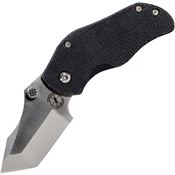 Sniper Bladeworks 016 AP Tanto Framelock Knife Black Handles