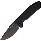 Pro Tech LG403 Auto SBR Black Button Lock Knife Black Handles