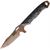 Dawson 16821 Smuggler Arizona Copper Fixed Blade Knife Black Handles