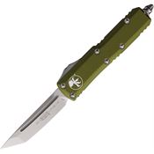 Microtech 23310OD Auto UTX-85 Stonewash Tanto OTF Knife OD Green Handles