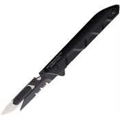 Extrema Ratio 0365BLKBLK Ferrum Rescue Linerlock Knife Black Handles