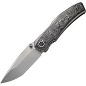 WE 230673 Swordfin Tanto Linerlock Knife Gray Titamium/Carbon Fiber Handles