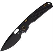 Vosteed A2201 Psyop Top Black Stonewash Linerlock Knife Ti Black Handles