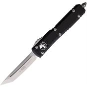 Microtech 12310 Auto Ultratech Stonewash Tanto OTF Knife Black Handles