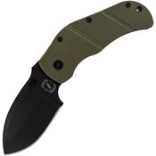 Sniper Bladeworks 019 TOG Stonewash Framelock Knife OD Green Handles