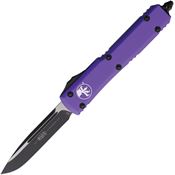 Microtech 1211PU Auto Ultratech Two Tone Single Edge OTF Knife Purple Handles