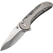 WE 230312 Zizzit Button Lock Knife Aluminum Foil Carbon Fiber Handles