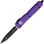 Microtech 1221PU Auto Ultratech Two Tone Double Edge OTF Knife Purple Handles