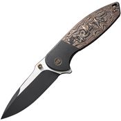 WE 230352 Nitro OG Black Stonewash Framelock Knife Copper Foil Handles