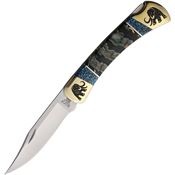 Yellowhorse 441 Custom Mammoth Buck 110 Lockback Knife Mammoth Tooth Handles