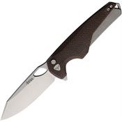 Southern Grind 22396 Hornet Stonewash Button Lock Knife Brown Handles