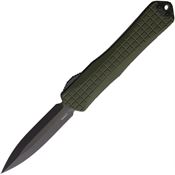 Heretic 032F6AGRN Auto Manticore X Black OTF Knife OD Green Handles