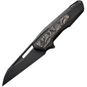 WE 23012B2 Falcaria Black Stonewash Framelock Knife Copper Foil Handles