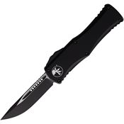 Microtech 7031T Auto Hera Black Single Edge OTF Knife Black Handles