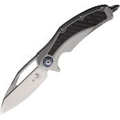 Microtech 165C4CFITI Matrix Framelock Knife Gray/Carbon Fiber Handles