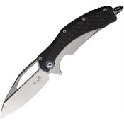 Microtech 165C4CFTI Matrix Framelock Knife Gray/Carbon Fiber Handles