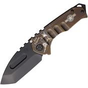 Medford 0294PT36A1 Genesis T Black Tanto Framelock Knife Bronze Handles