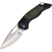 Begg Knives 057 Galaxy Button Lock Knife Black/Green Handles