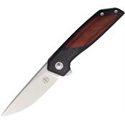 Begg Knives 055 Diamici Linerlock Knife Black/Wood/Carbon Fiber Handles