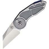 Begg Knives 059 Micro Burst Button Lock Knife Gray Handles