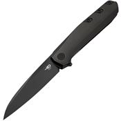 Bestech T2408B 9 Black Stonewash Framelock Knife Titanium Black Handles