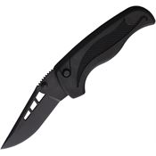 Blackie Collins PB Blackie Collins Assist Open Button Lock Knife Black Handles