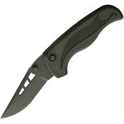 Blackie Collins PG Blackie Collins Assist Open Button Lock Knife OD Green Handles