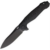 Brous 278 Bygones Blackout Linerlock Knife Black Handles