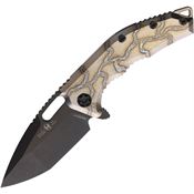 Heretic 0096AFTI Medusa Black Framelock Knife Flame Handles