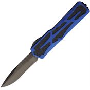 Heretic 0426ABLU Auto Colossus Black Recurve OTF Knife Blue Handles