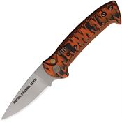 Knives Of Alaska 00922FG Auto Recon Patrol Button Lock Knife Orange/Black Handles